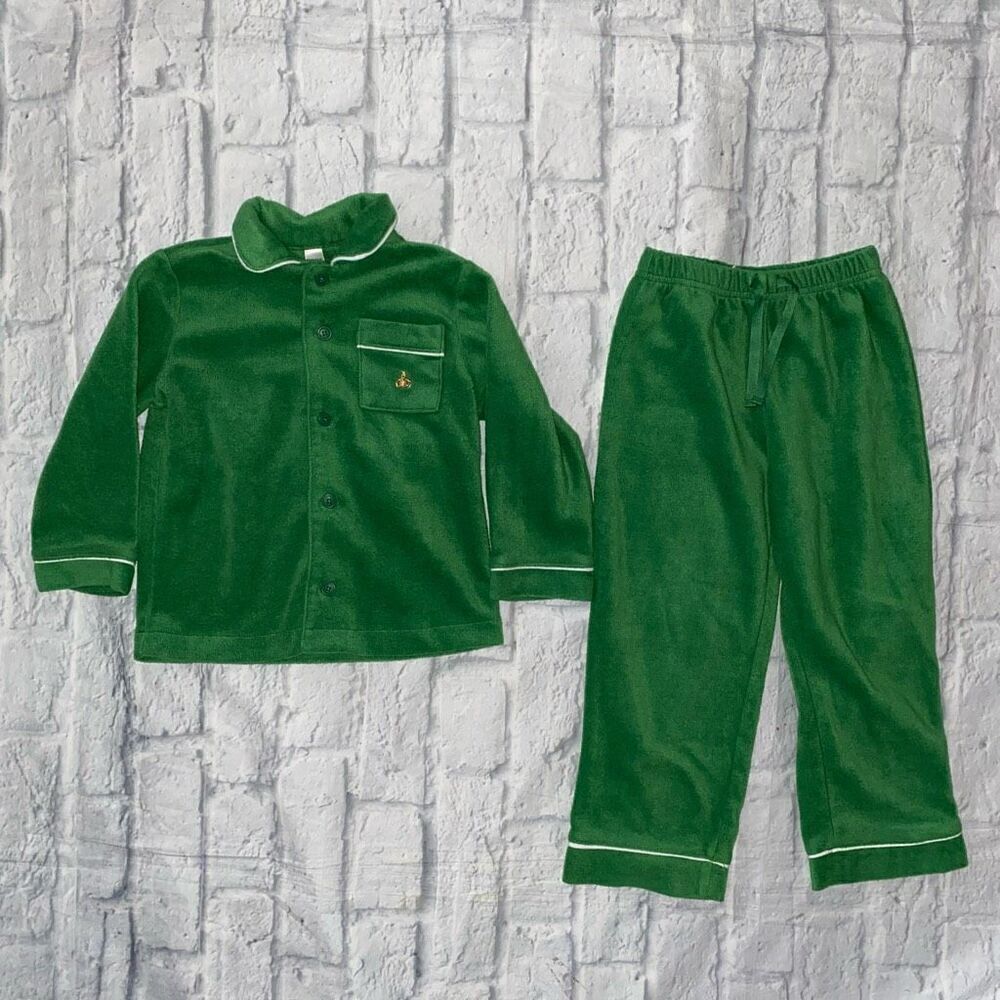 Baby Gap boys 4T 2 piece sleepwear set green